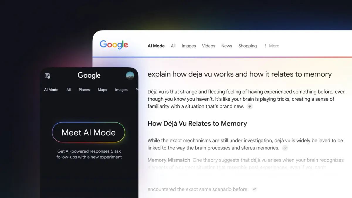 Google exibe diferentes fontes no Modo IA, dependendo do dispositivo e navegador
